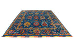 9x12 Navy and Multicolor Turkish Oushak Rug