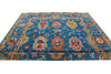 9x12 Navy and Multicolor Turkish Oushak Rug