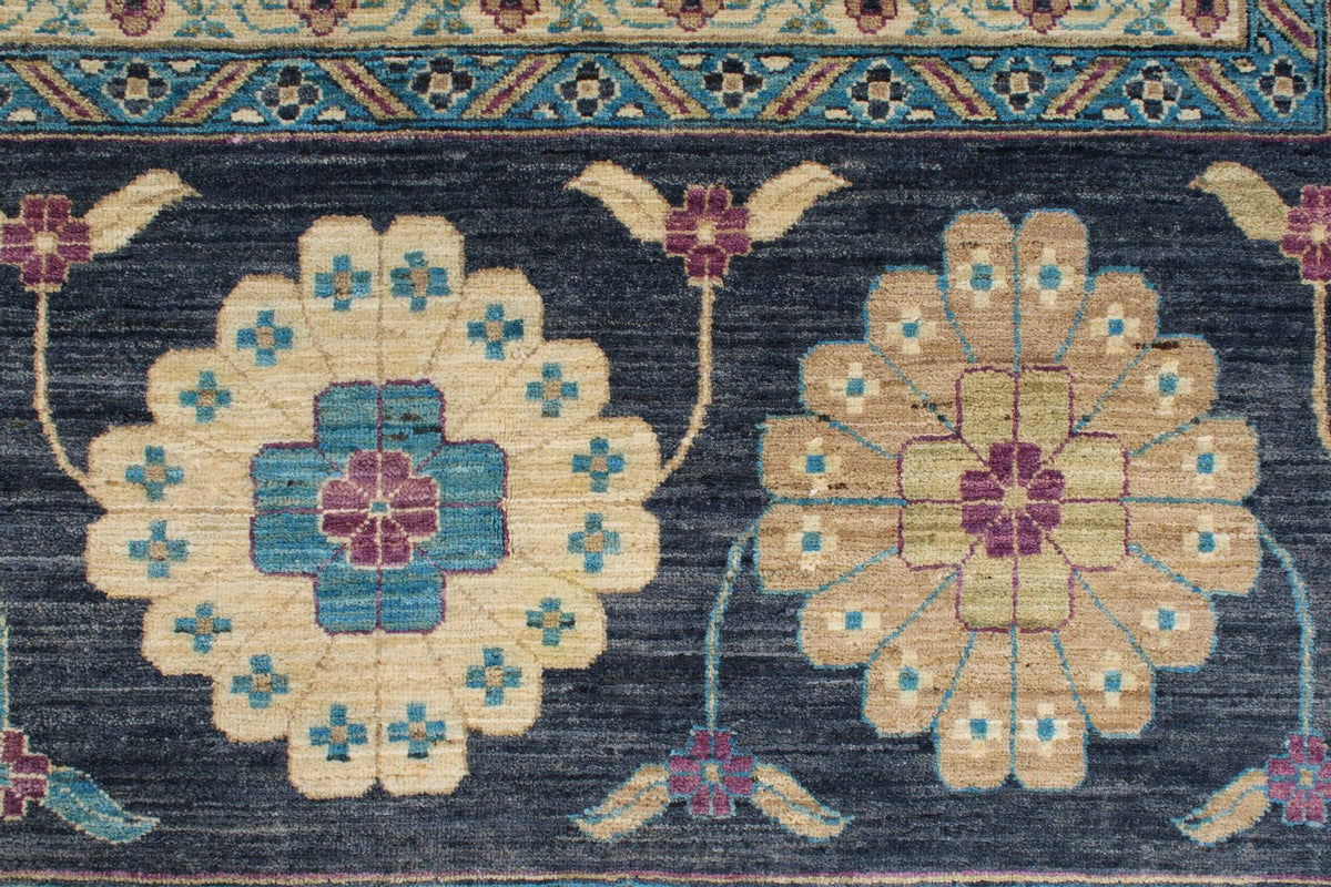 10x14 Gray and Multicolor Turkish Oushak Rug