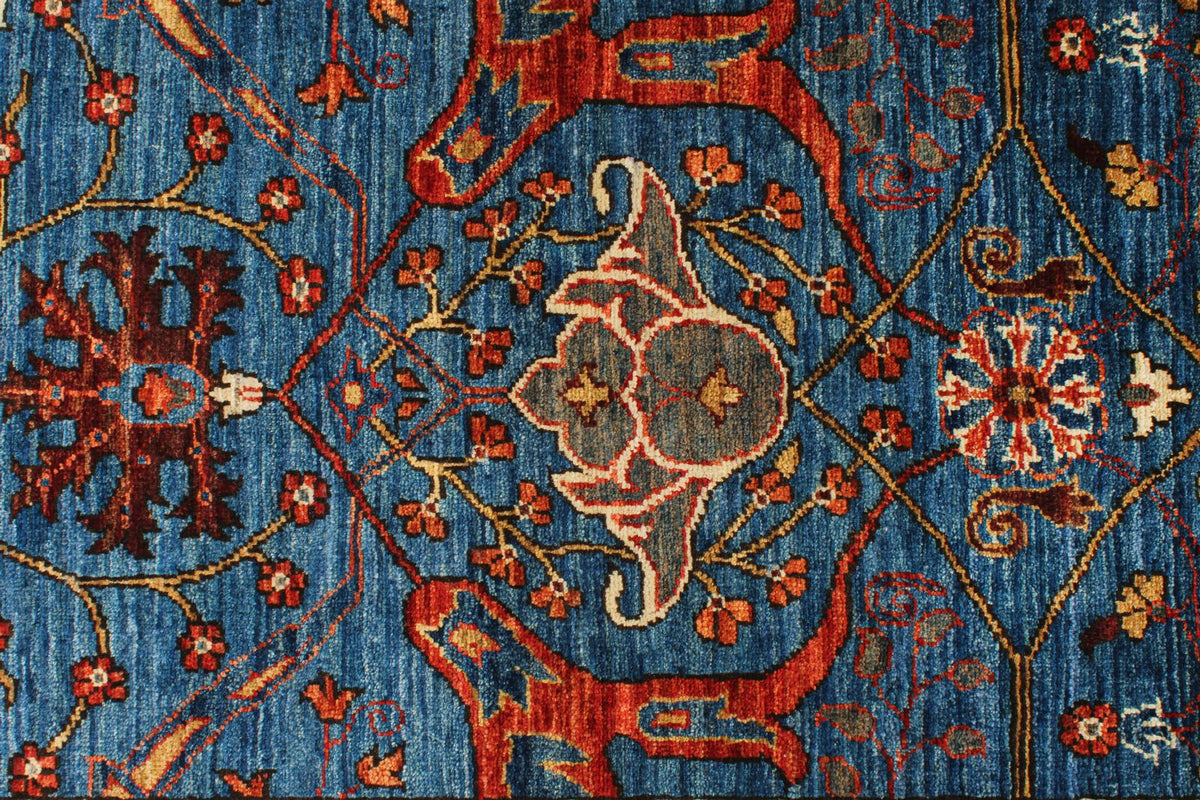 3x18 Blue and Multicolor Anatolian Traditional Runner