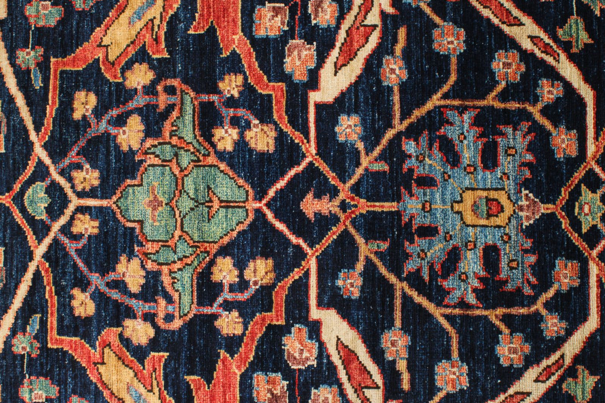 3x19 Navy and Rust Anatolian Traditional Runner