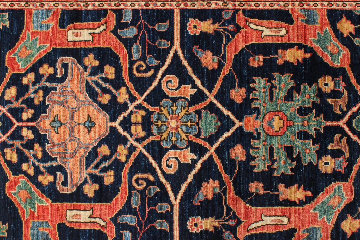3x19 Navy and Rust Anatolian Traditional Runner