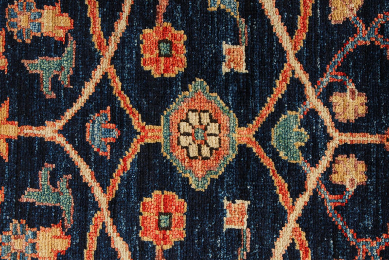 3x19 Navy and Rust Anatolian Traditional Runner