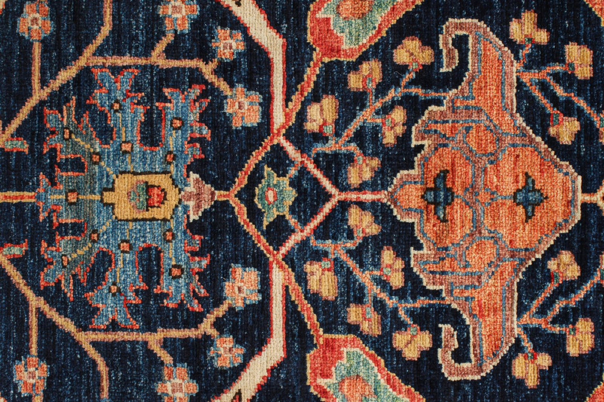 3x19 Navy and Rust Anatolian Traditional Runner