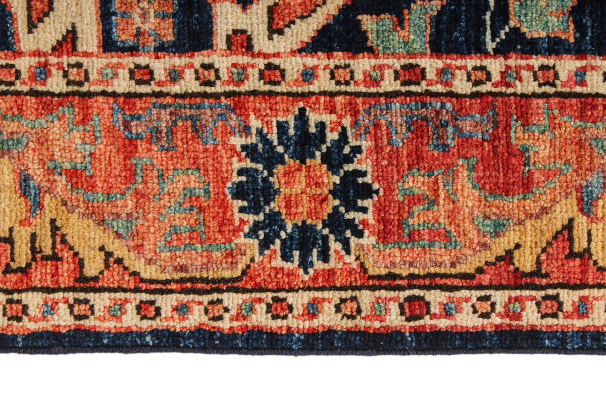 3x19 Navy and Rust Anatolian Traditional Runner