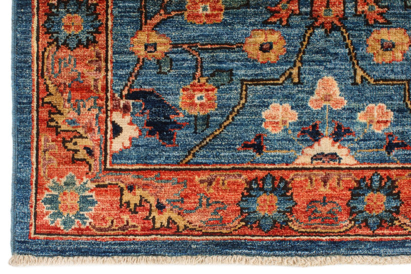 3x20 Blue and Rust Anatolian Traditional Runner