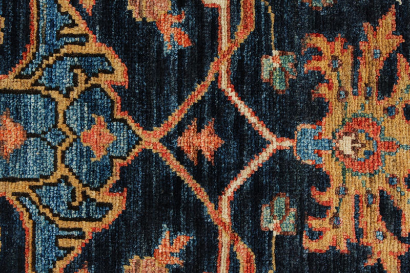 3x19 Navy and Rust Anatolian Traditional Runner