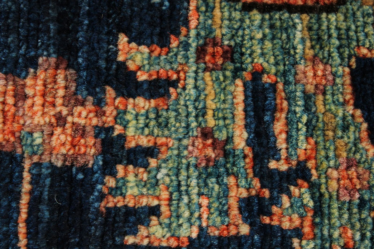 3x19 Navy and Rust Anatolian Traditional Runner