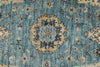 4x6 Blue and Multicolor Turkish Oushak Rug