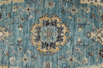 4x6 Blue and Multicolor Turkish Oushak Rug