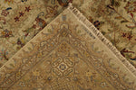 8x10 Gold and Beige Persian Traditional Rug