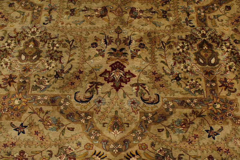 8x10 Gold and Beige Persian Traditional Rug