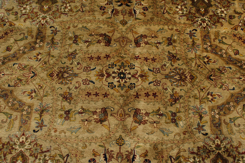 8x10 Gold and Beige Persian Traditional Rug