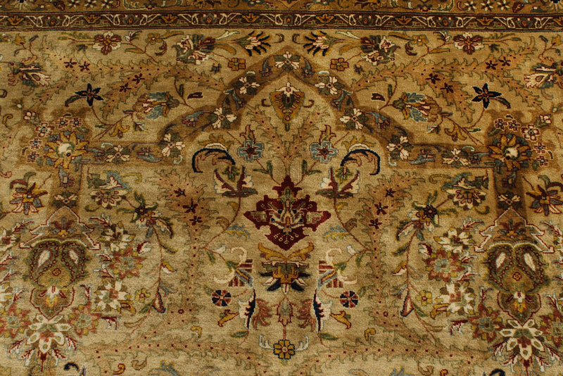 8x10 Gold and Beige Persian Traditional Rug