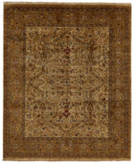 8x10 Gold and Beige Persian Traditional Rug