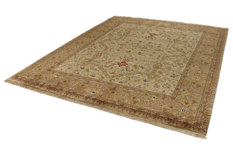 8x10 Gold and Beige Persian Traditional Rug