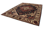 9x12 Navy and Ivory Anatolian Traditional Rug