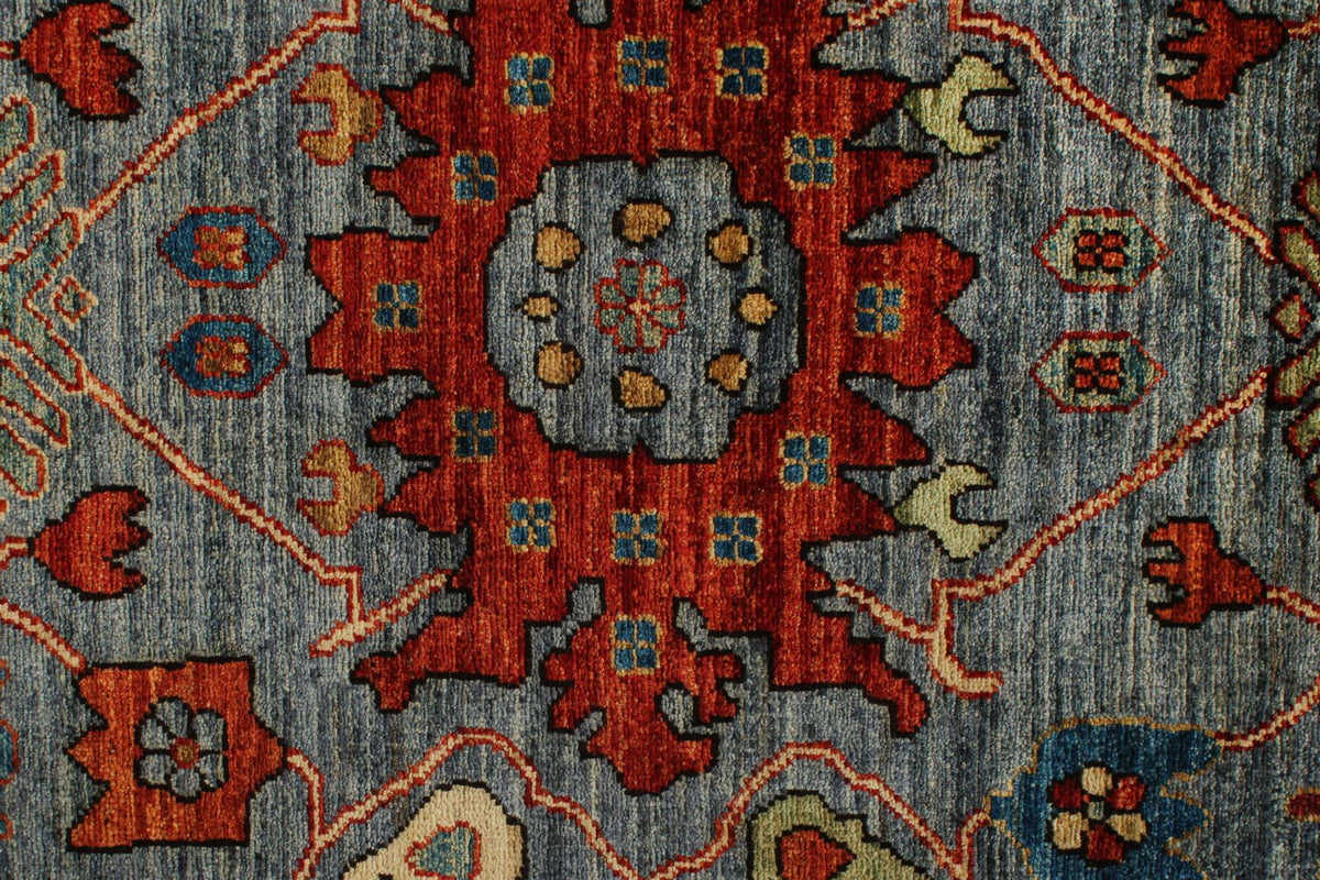 10x14 Gray and Multicolor Anatolian Traditional Rug