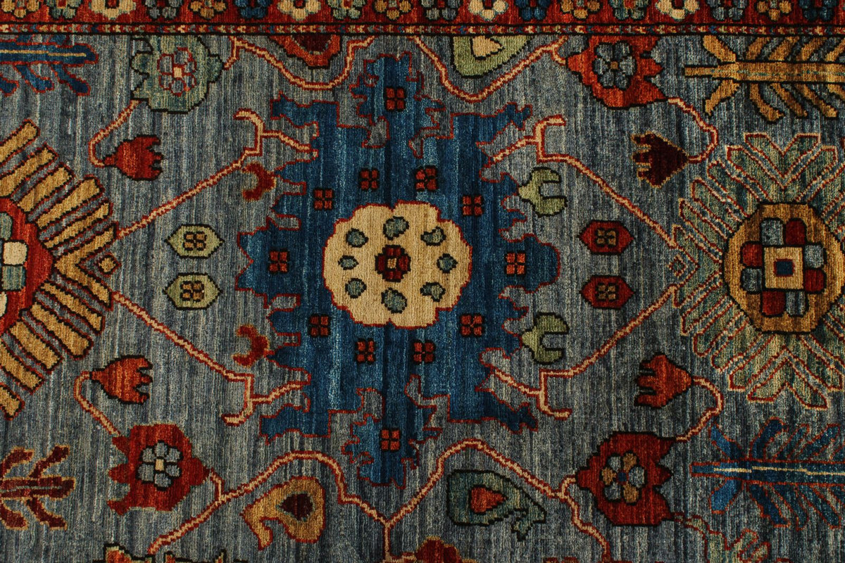 10x14 Gray and Multicolor Anatolian Traditional Rug