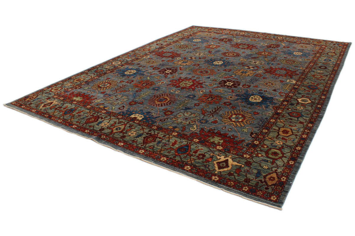 10x14 Gray and Multicolor Anatolian Traditional Rug