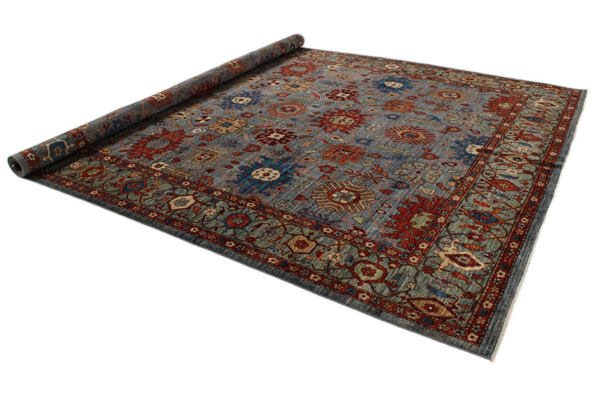 10x14 Gray and Multicolor Anatolian Traditional Rug