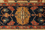 10x14 Ivory and Navy Anatolian Traditional Rug