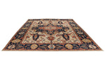 10x14 Ivory and Navy Anatolian Traditional Rug