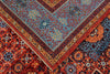 10x14 Red and Blue Turkish Tribal Rug