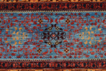 10x14 Red and Blue Turkish Tribal Rug