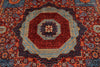 10x14 Red and Blue Turkish Tribal Rug