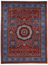 10x14 Red and Blue Turkish Tribal Rug