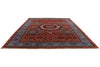 10x14 Red and Blue Turkish Tribal Rug