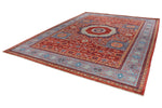 10x14 Red and Blue Turkish Tribal Rug