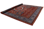 10x14 Red and Blue Turkish Tribal Rug