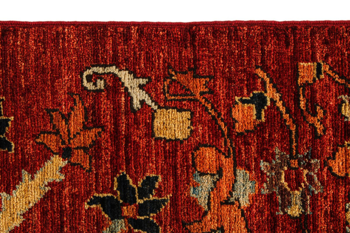 9x12 Rust and Multicolor Anatolian Traditional Rug