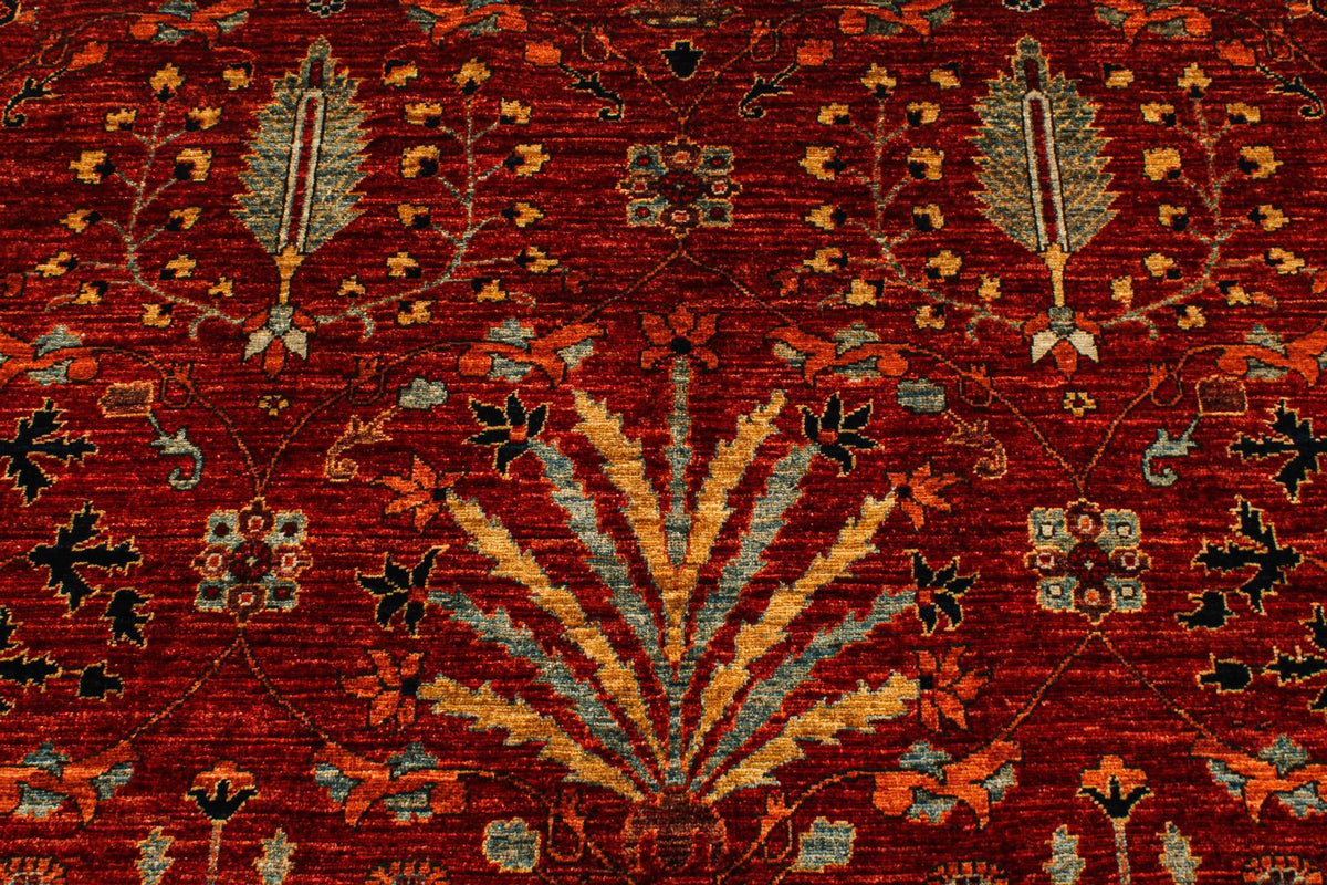 9x12 Rust and Multicolor Anatolian Traditional Rug