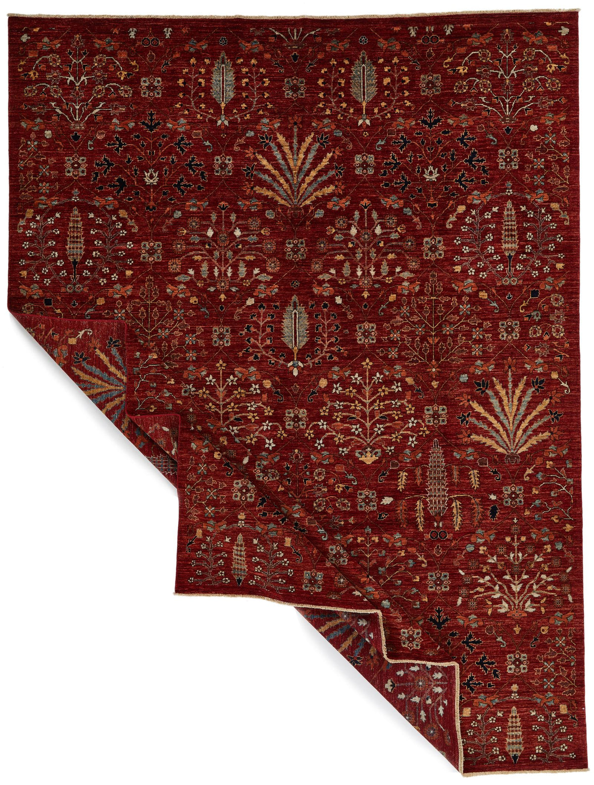 9x12 Rust and Multicolor Anatolian Traditional Rug