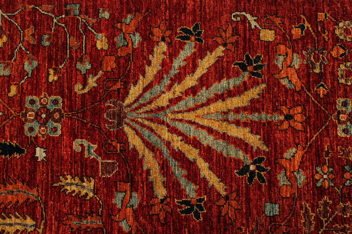 9x12 Rust and Multicolor Anatolian Traditional Rug