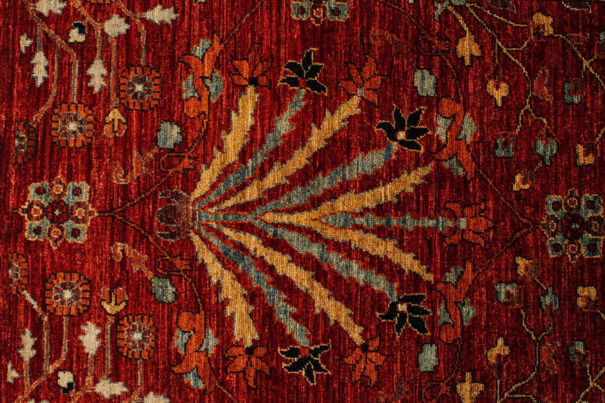 9x12 Rust and Multicolor Anatolian Traditional Rug