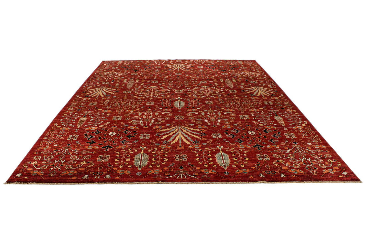 9x12 Rust and Multicolor Anatolian Traditional Rug