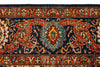 9x12 Ivory and Navy Anatolian Traditional Rug