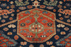8x10 Navy and Rust Anatolian Traditional Rug