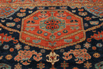 8x10 Navy and Rust Anatolian Traditional Rug