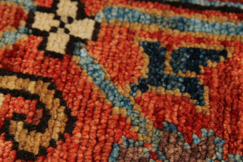 8x10 Navy and Rust Anatolian Traditional Rug