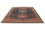 8x10 Navy and Rust Anatolian Traditional Rug