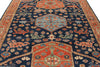 8x10 Navy and Rust Anatolian Traditional Rug