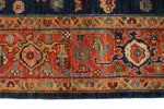 8x10 Navy and Rust Anatolian Traditional Rug