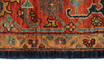 8x10 Navy and Rust Anatolian Traditional Rug