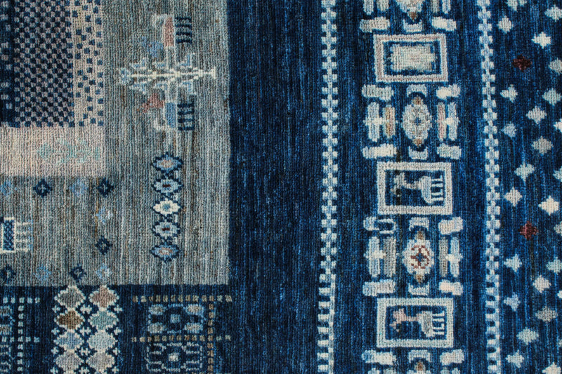 9x12 Navy and Ivory Persian Traditional Rug