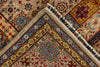 9x12 Ivory and Multicolor Turkish Tribal Rug
